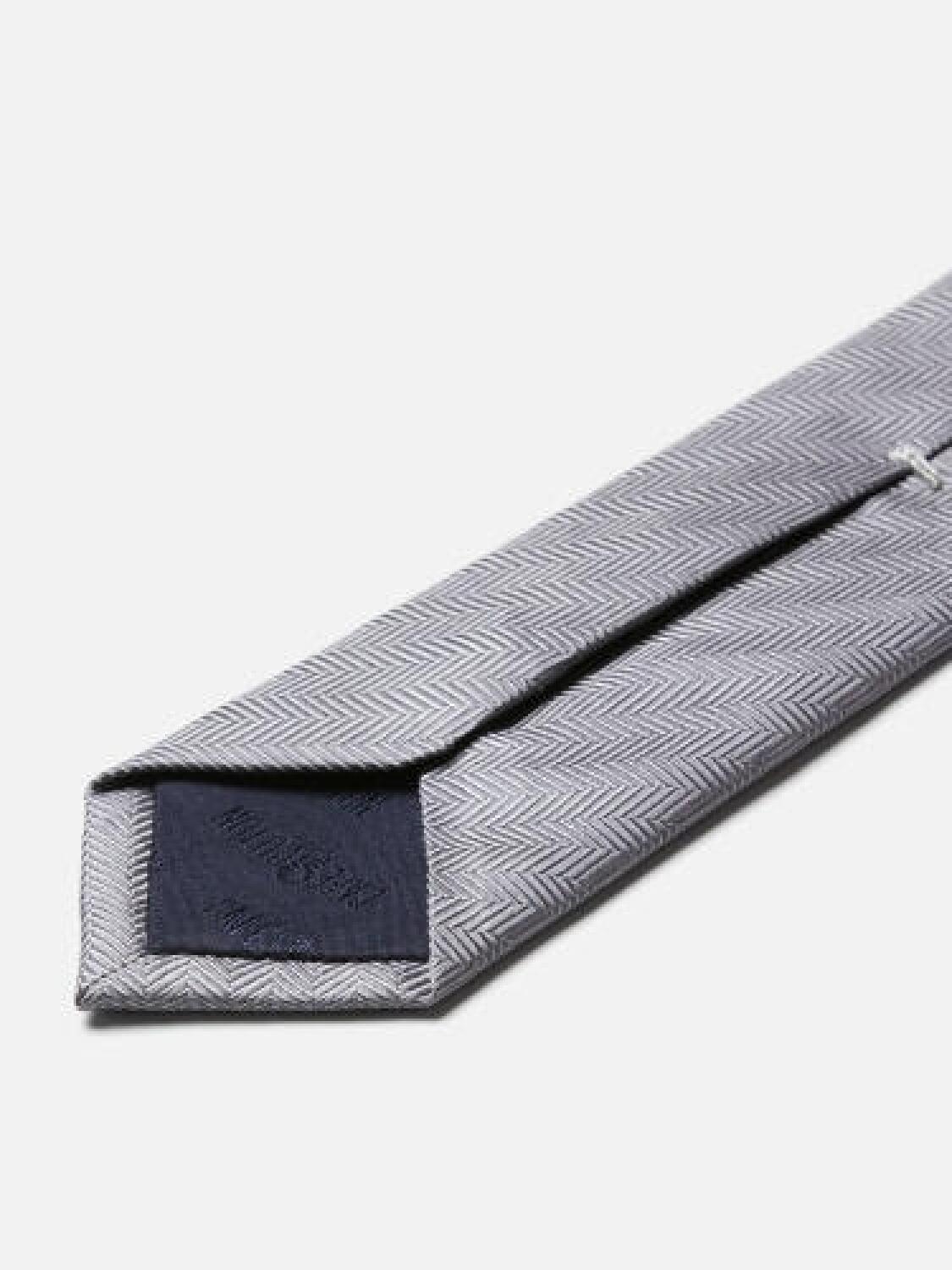 Silvio slanke stropdas in grijze zijde