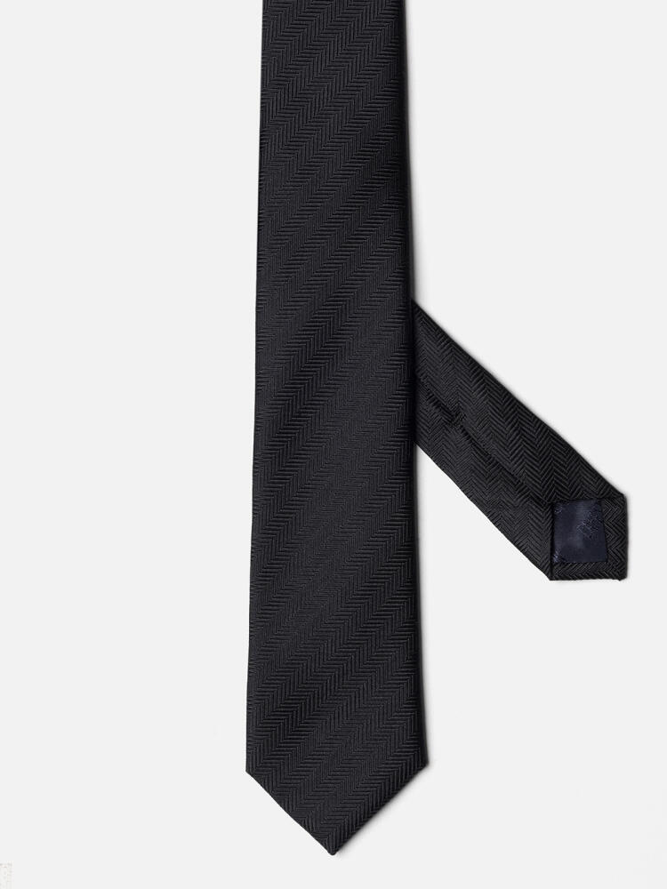 Black silk Silvio slim tie