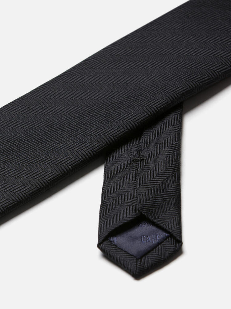 Black silk Silvio slim tie