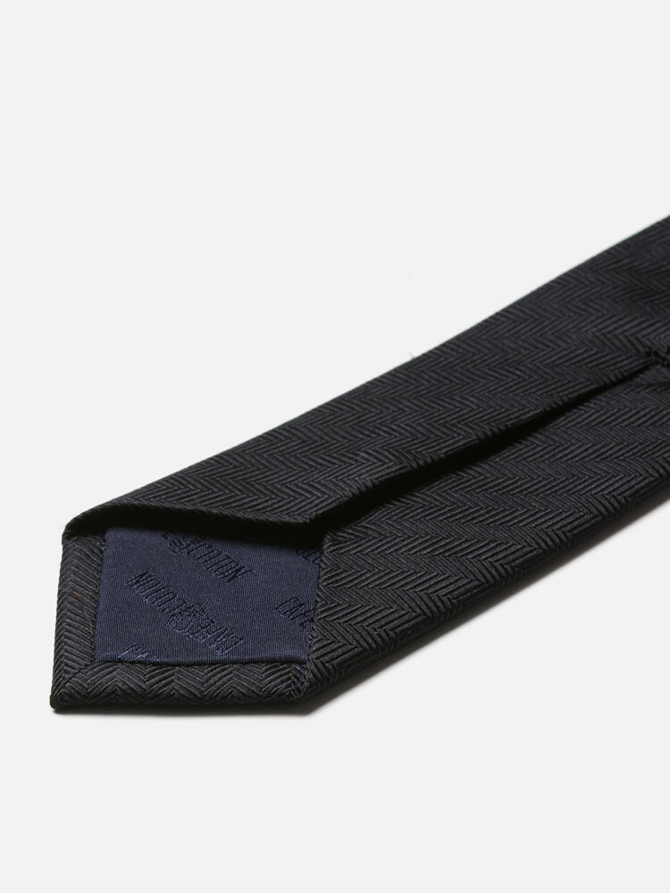 Black silk Silvio slim tie