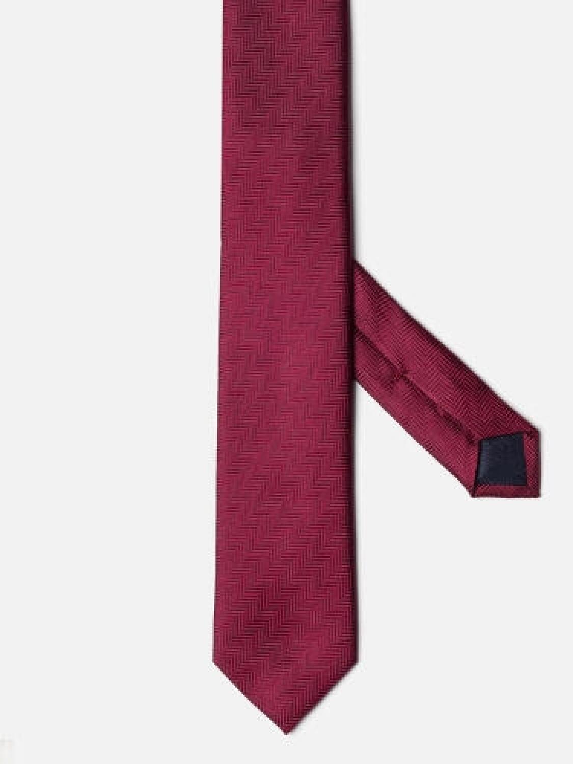 Burgundy silk Silvio tie