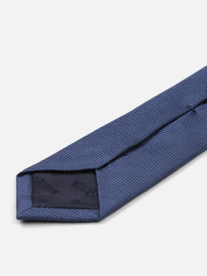 Corbata de seda slim Silvio en azul