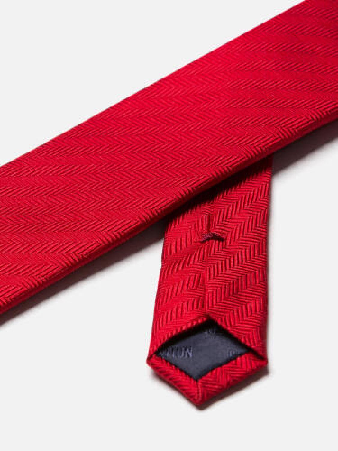 Cravate slim Silvio en soie rouge