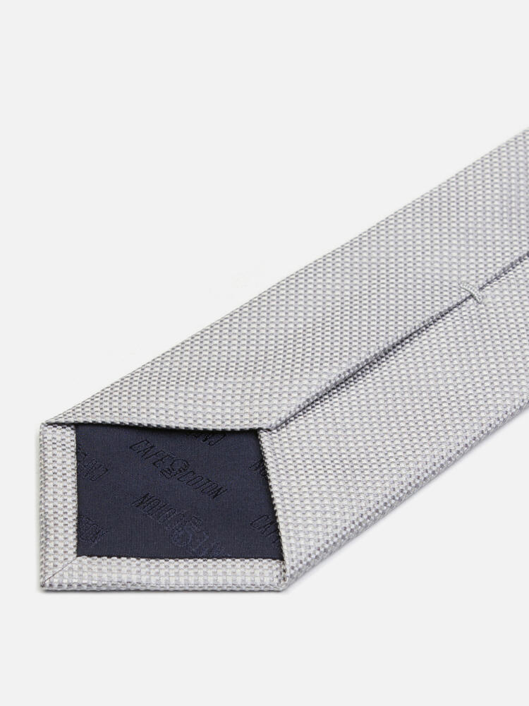 Cravate slim Sunday en natt&eacute; de soie gris