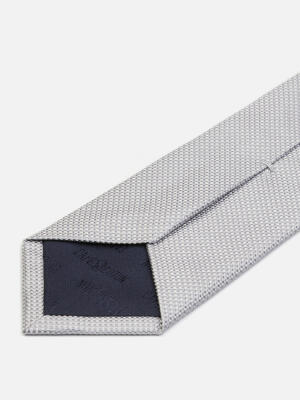 Cravate slim Sunday en natt&eacute; de soie gris