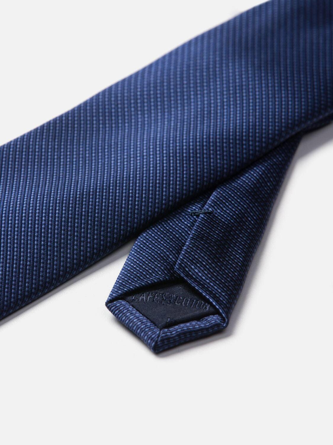 Marine mattched silk tie