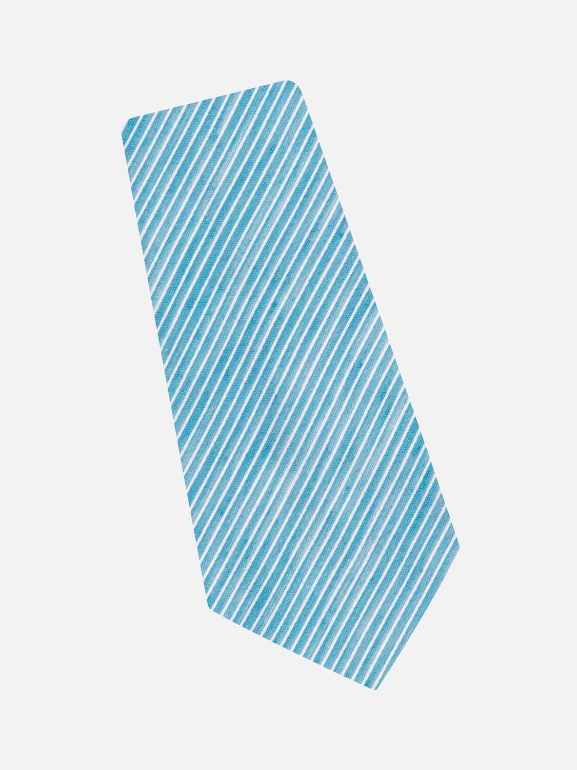 Linen tie and scratch sky silk