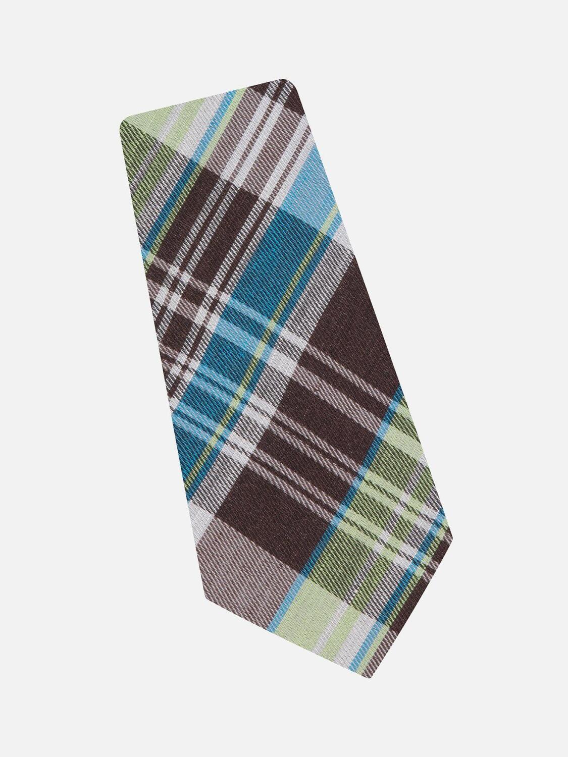 Cravate à motif tartan chocolat