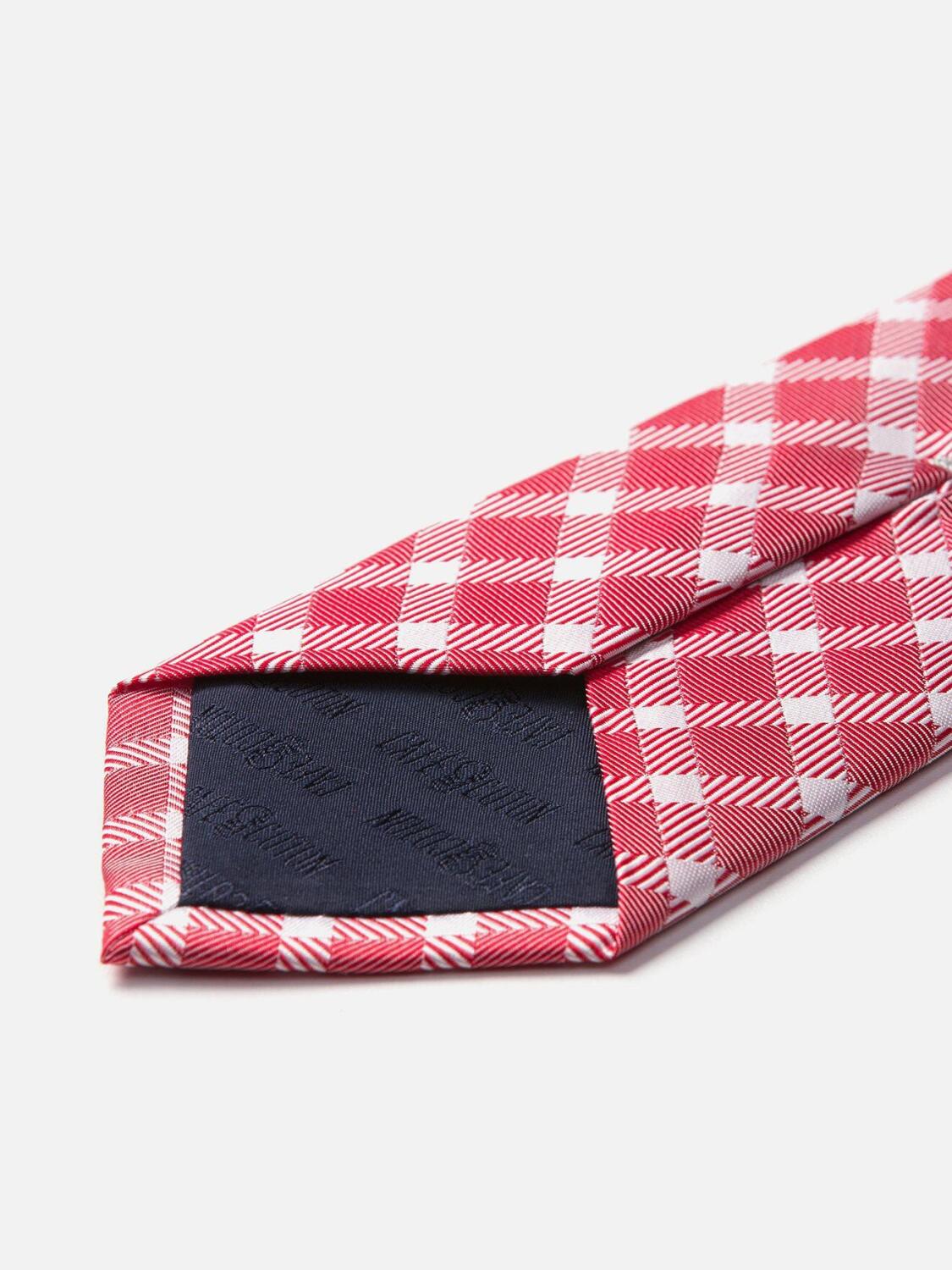 Fuchsia Checked Silk Tie