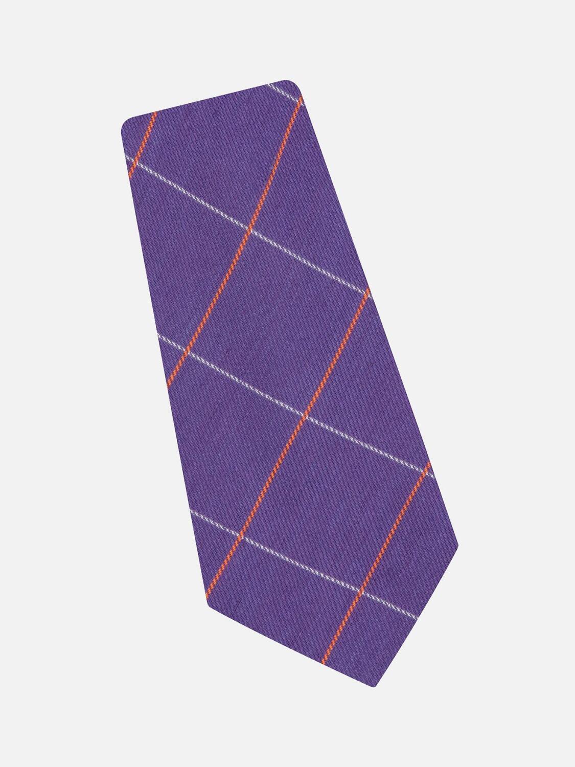 Linen tie and silk parm checkered