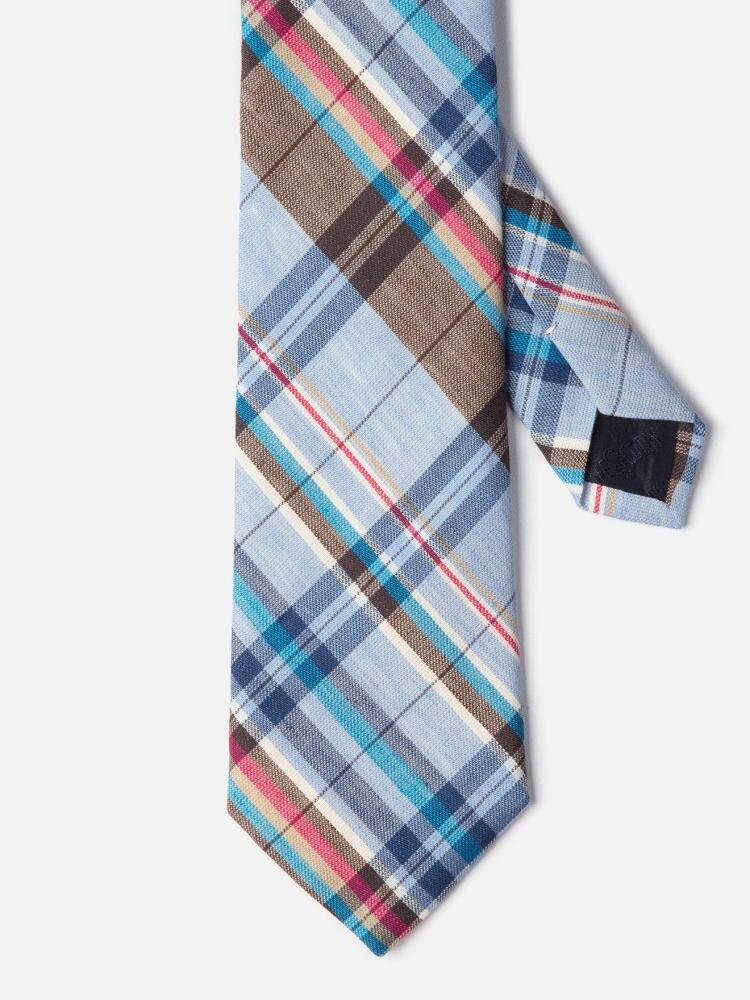 Tartan sky tie