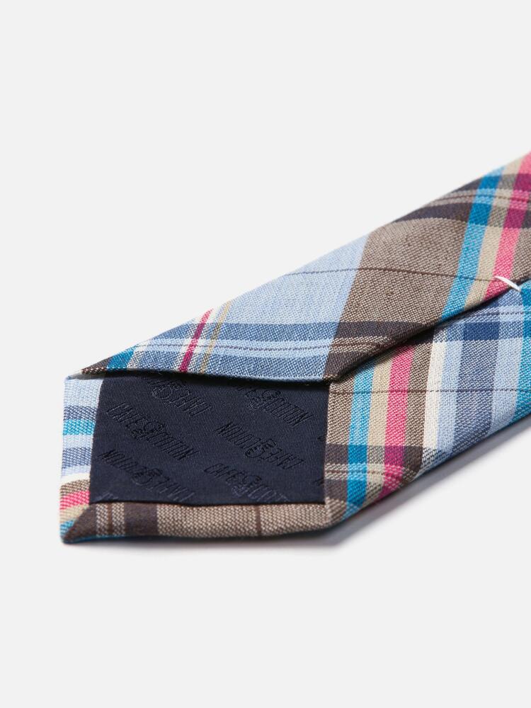 Tartan sky tie