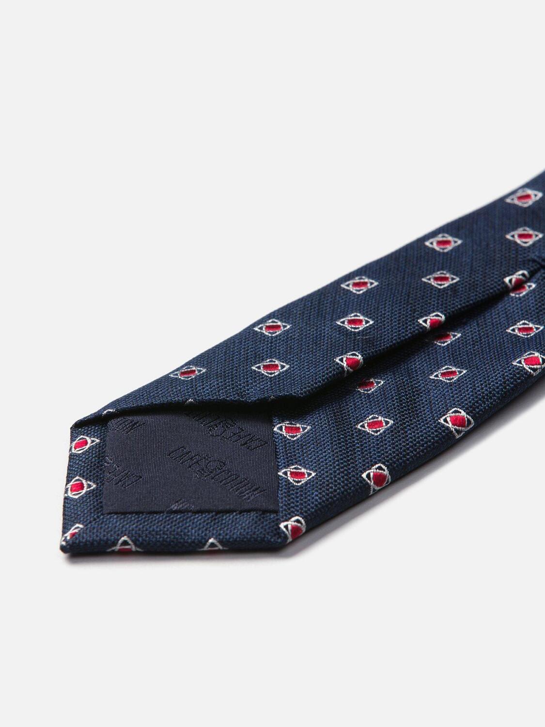 Red patterned slim slim tie in red patterns