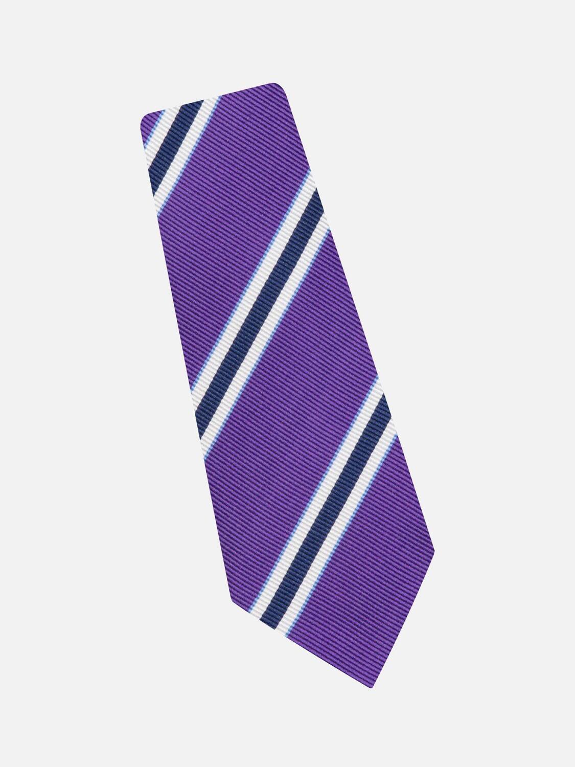 Cravate slim en reps de soie parme