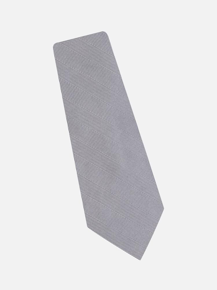 Gray silk slim tie