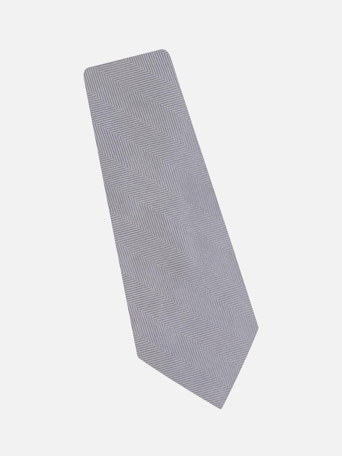 Cravate slim en soie grise