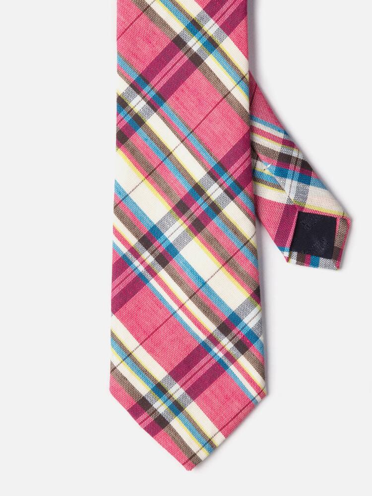 Fuchsia Tartan pattern tie