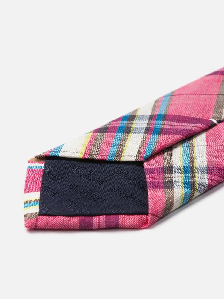 Fuchsia Tartan pattern tie