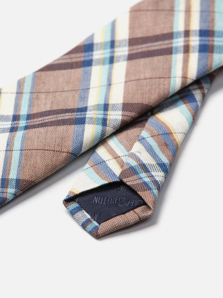 Brown Tartan Tape Tie