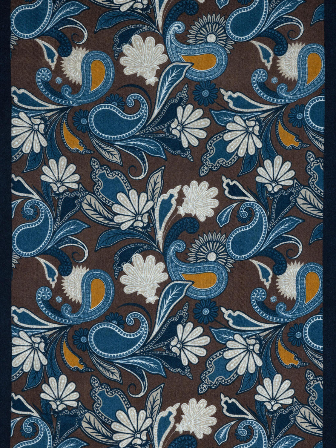 Écharpe Berkane marron à motifs cachemire