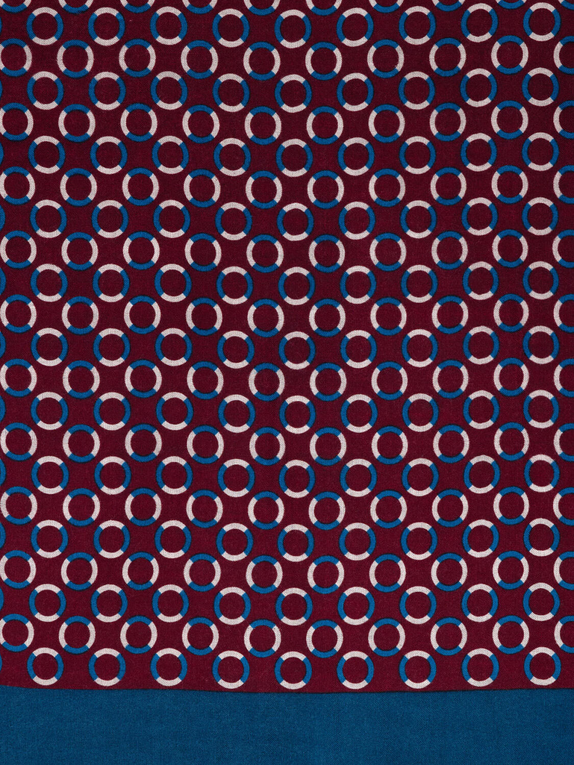 Burgundy wool Castille patterned scarf