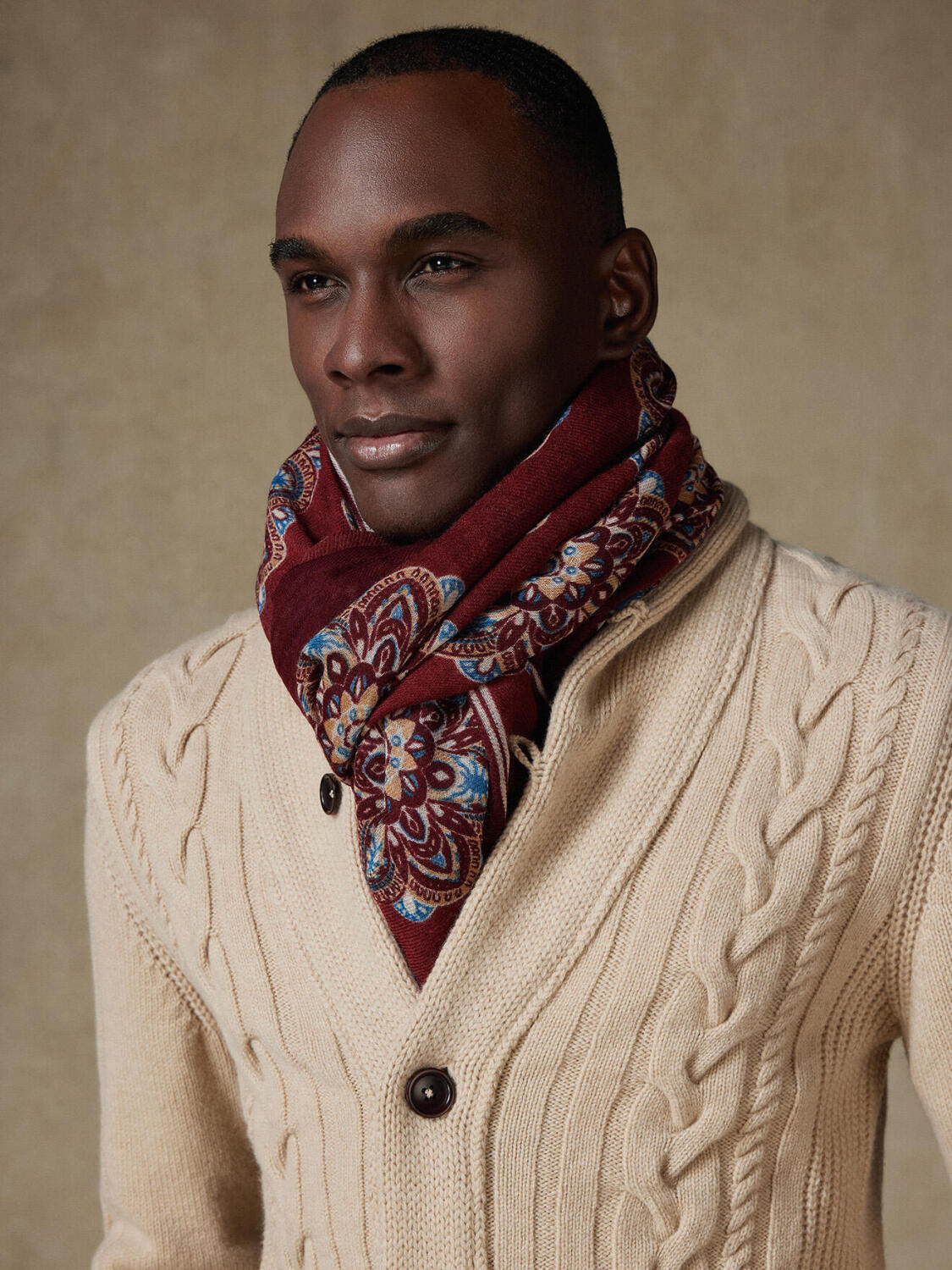 Sciarpa Edison fantasia bordeaux