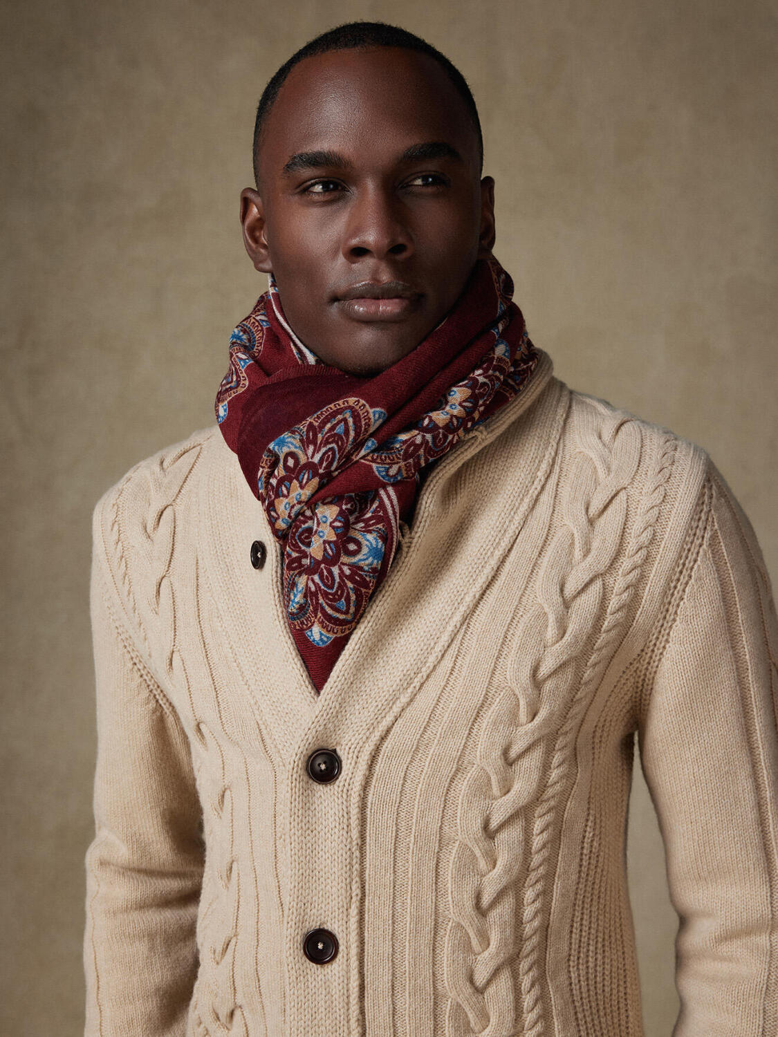 Sciarpa Edison fantasia bordeaux