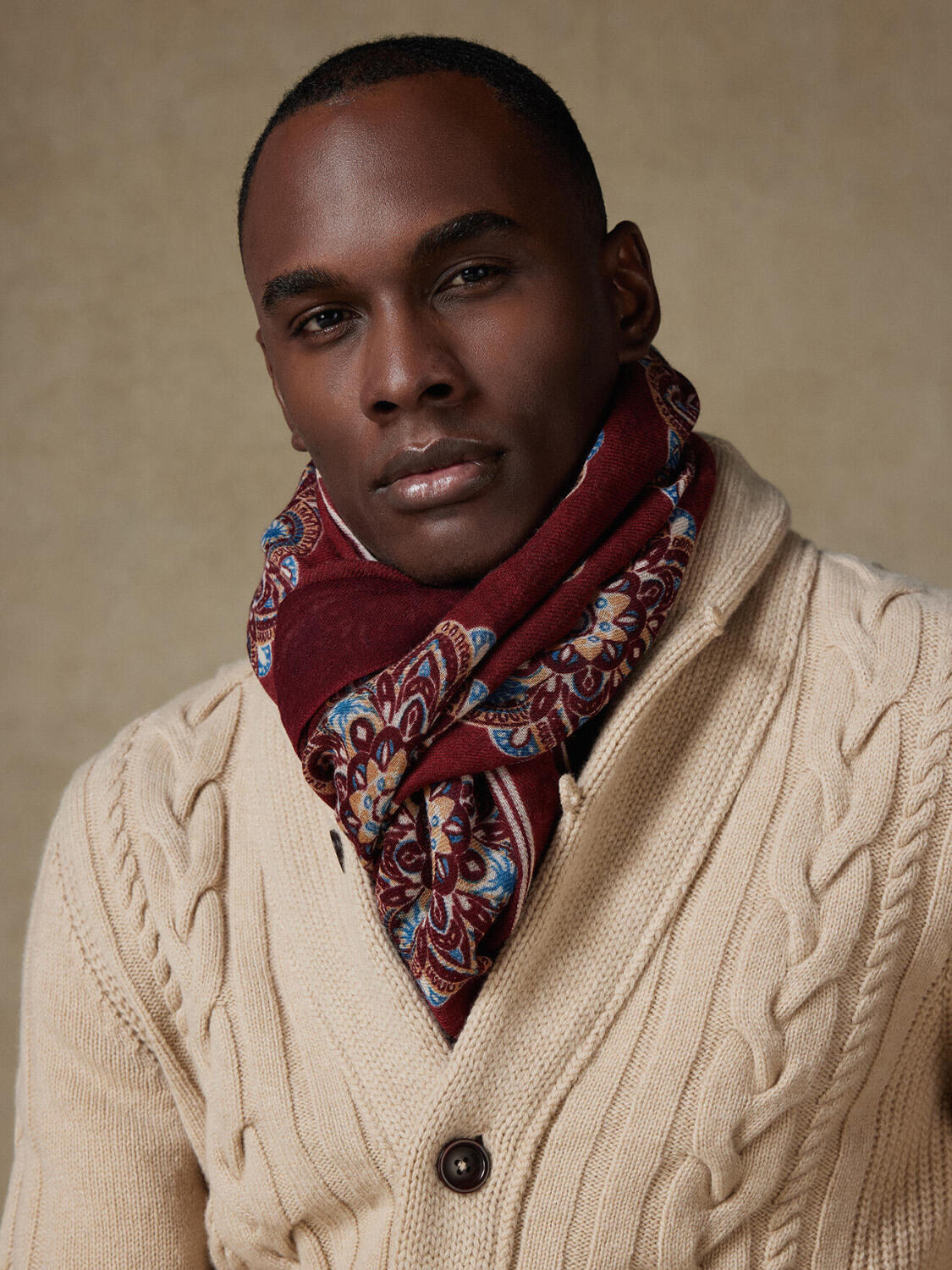 Sciarpa Edison fantasia bordeaux