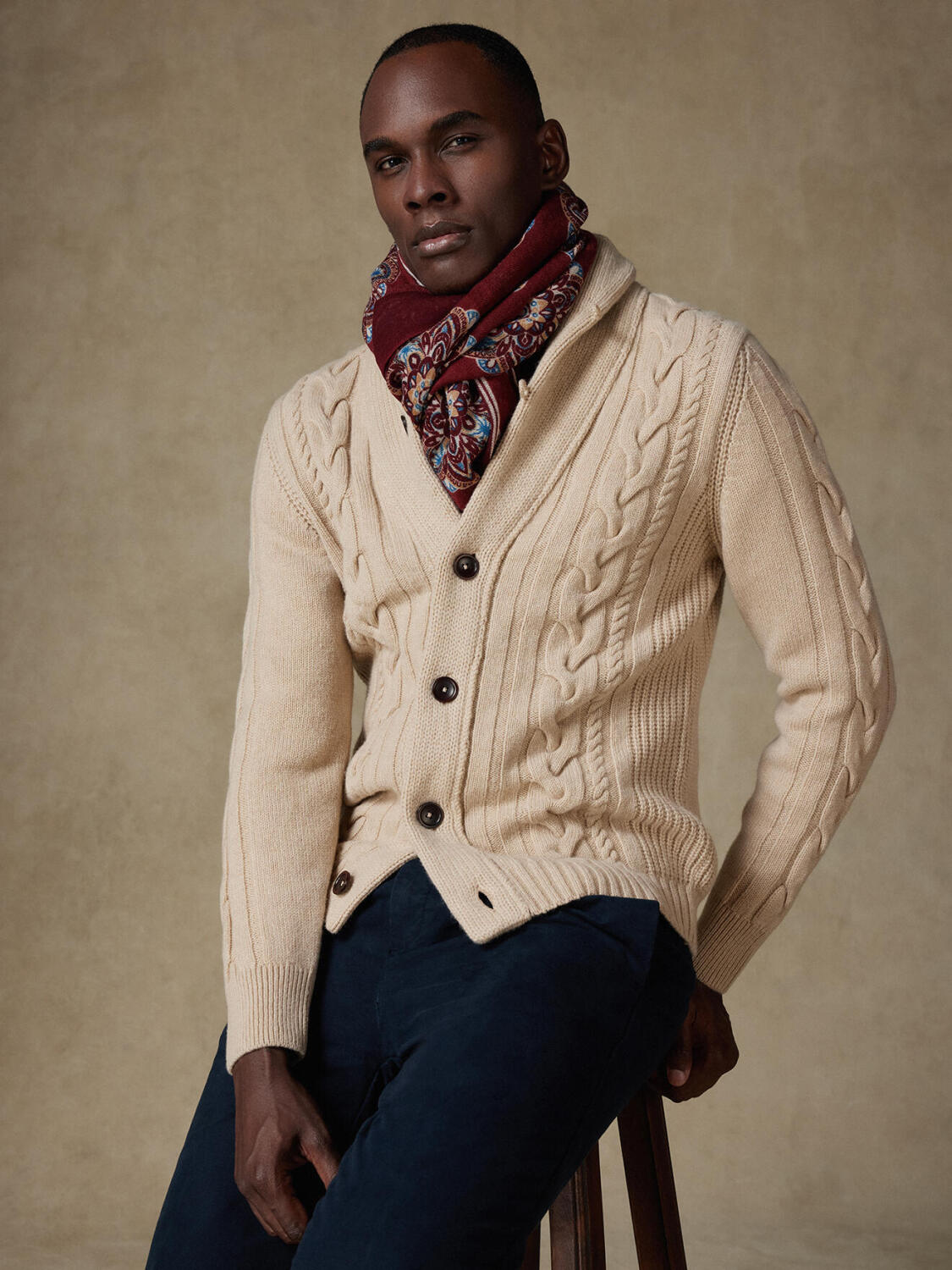 Sciarpa Edison fantasia bordeaux