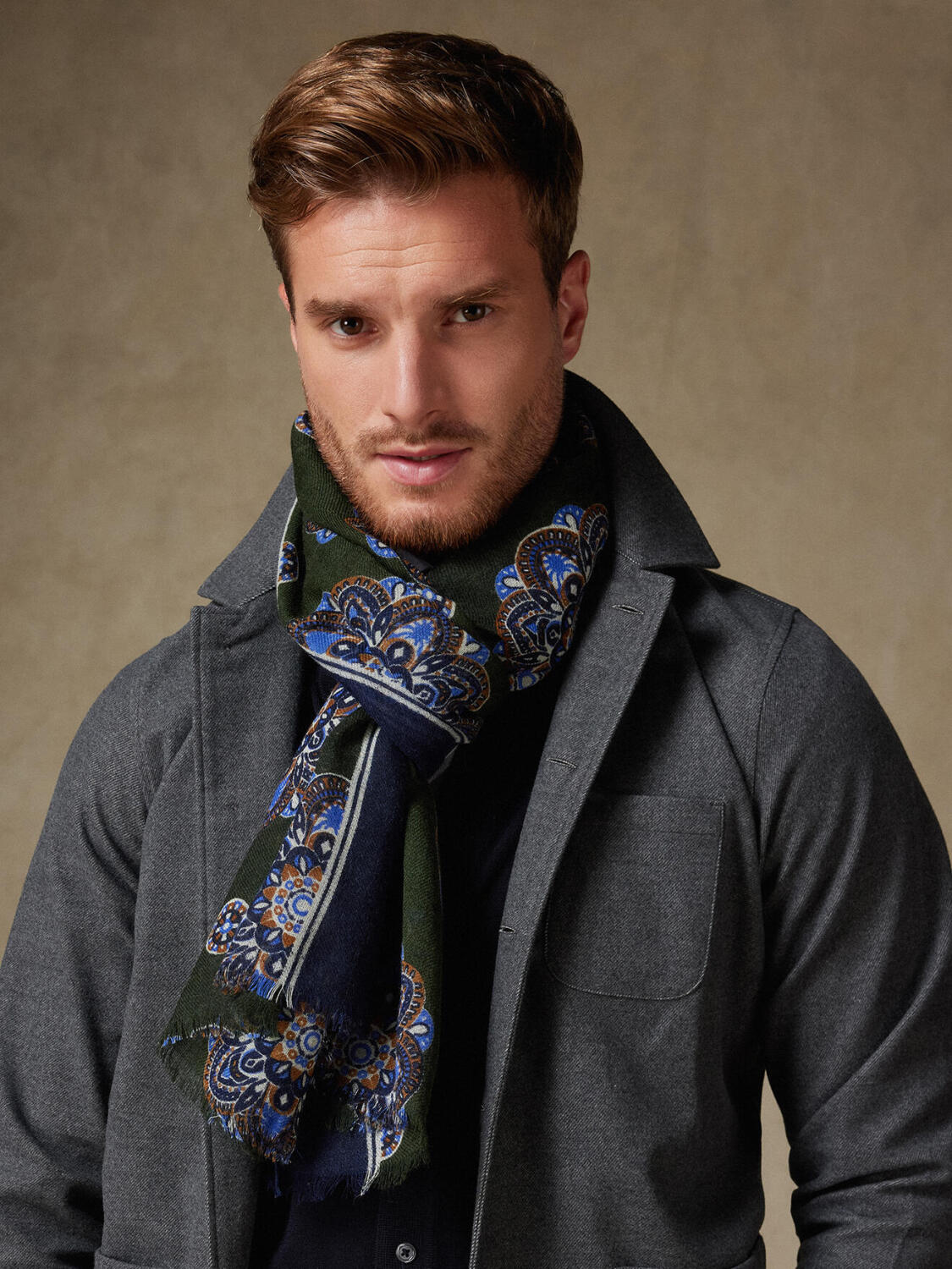 Sciarpa fantasia Edison Khaki