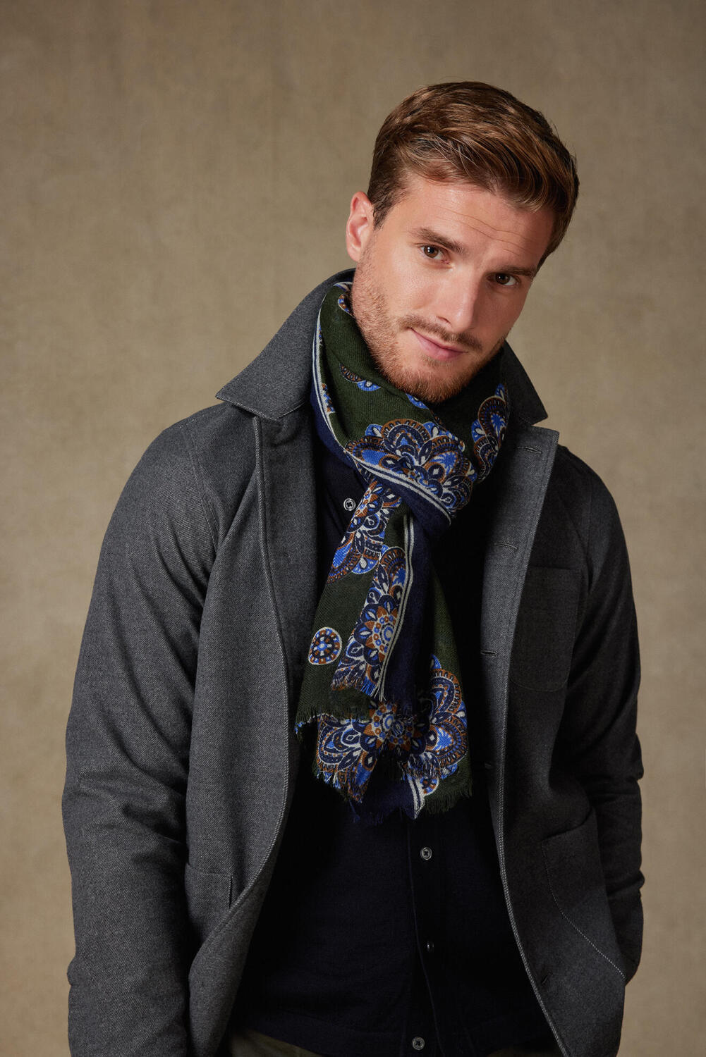 Sciarpa fantasia Edison Khaki