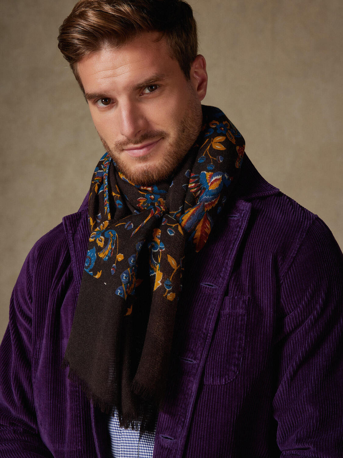 Écharpe Marshall à motifs automnales