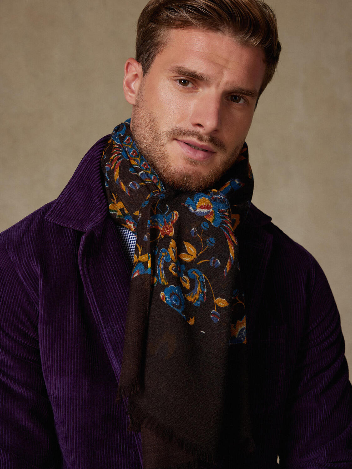 Écharpe Marshall à motifs automnales