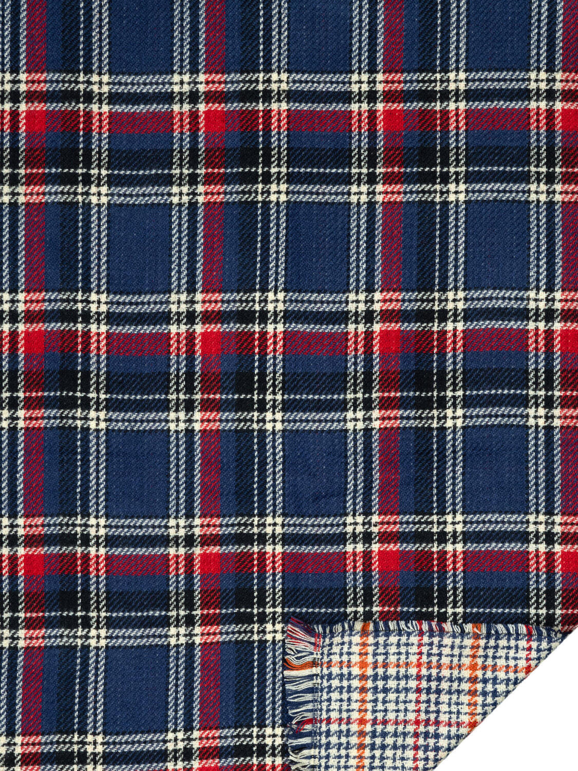 Sciarpa double face Maurice in tartan navy