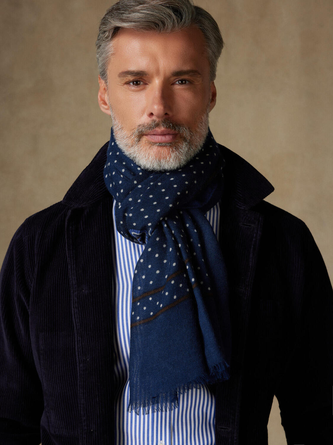 &Eacute;charpe Milas marine &agrave; motif patchwork