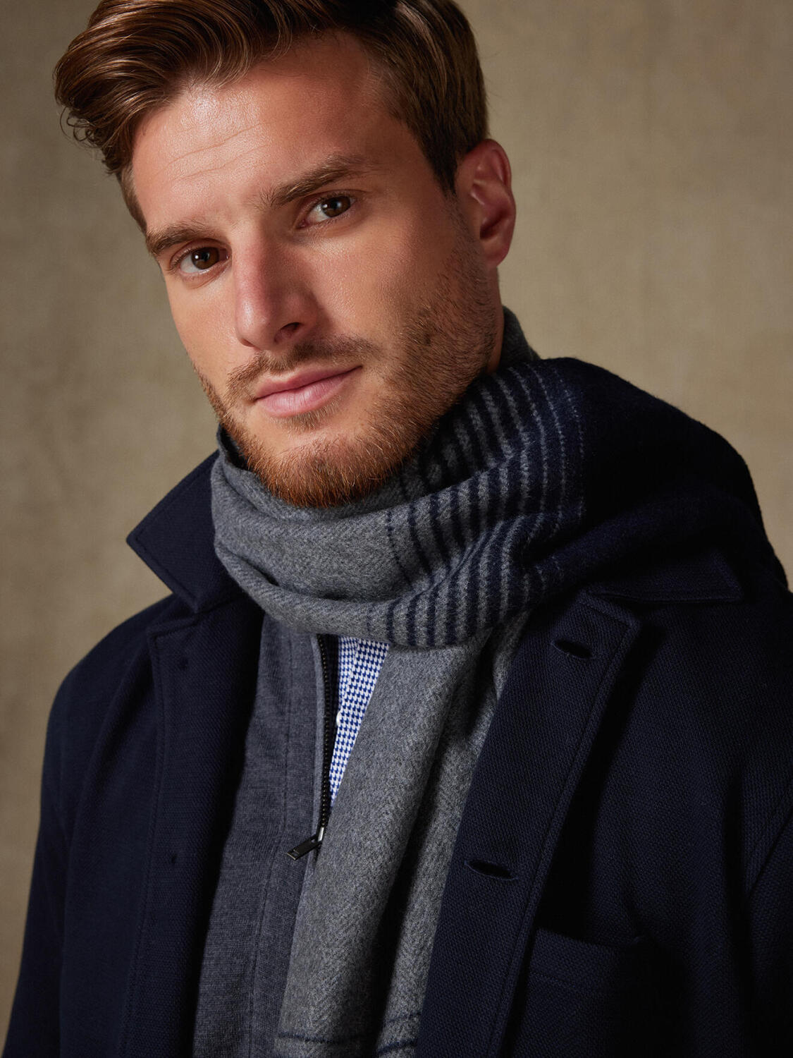 Ross Sciarpa bicolore a spina di pesce