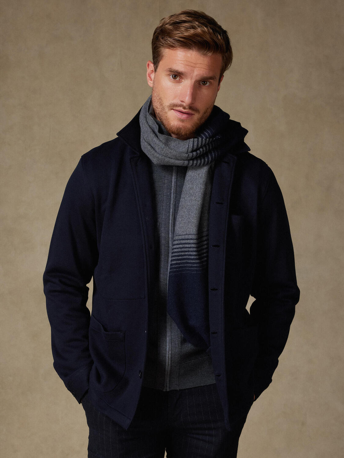 Ross Sciarpa bicolore a spina di pesce