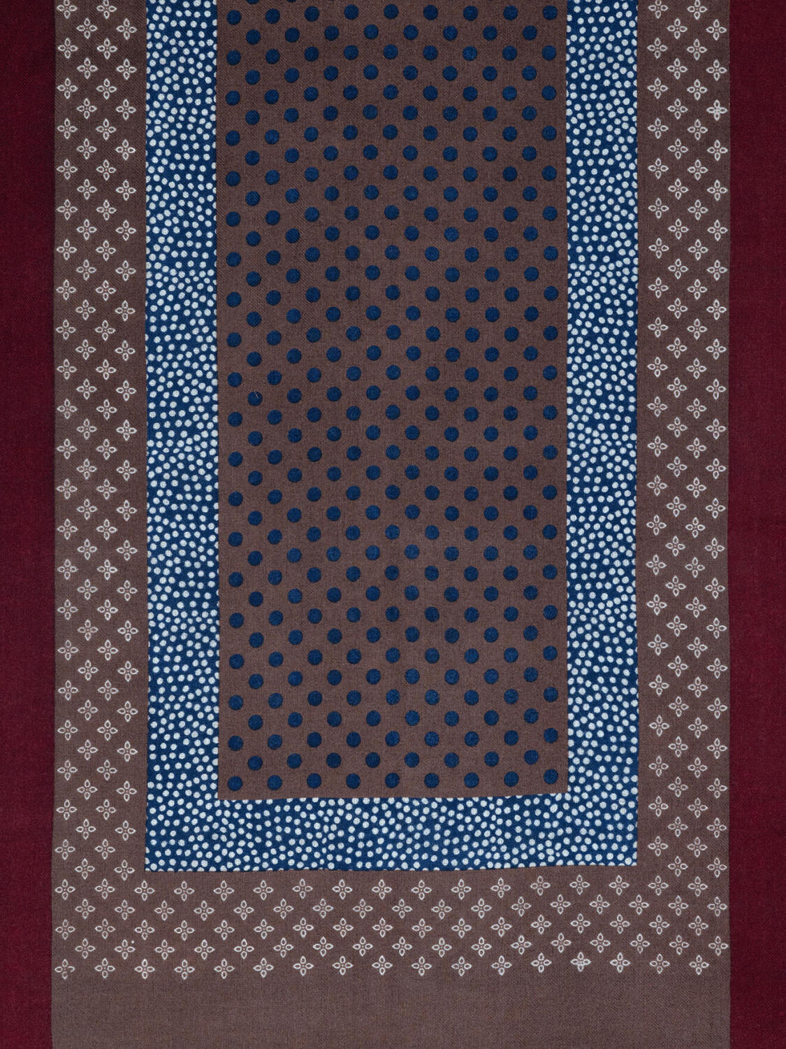 Écharpe Toscane noisette à motifs patchwork