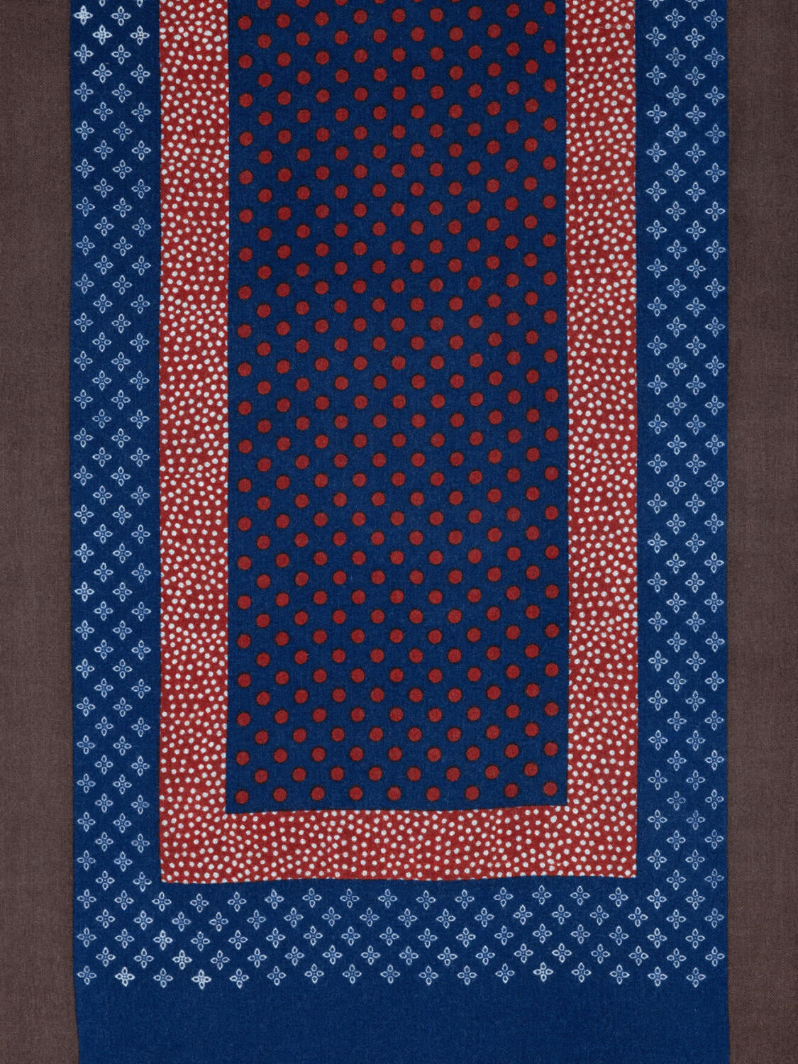 Écharpe Toscane marine à motifs patchwork