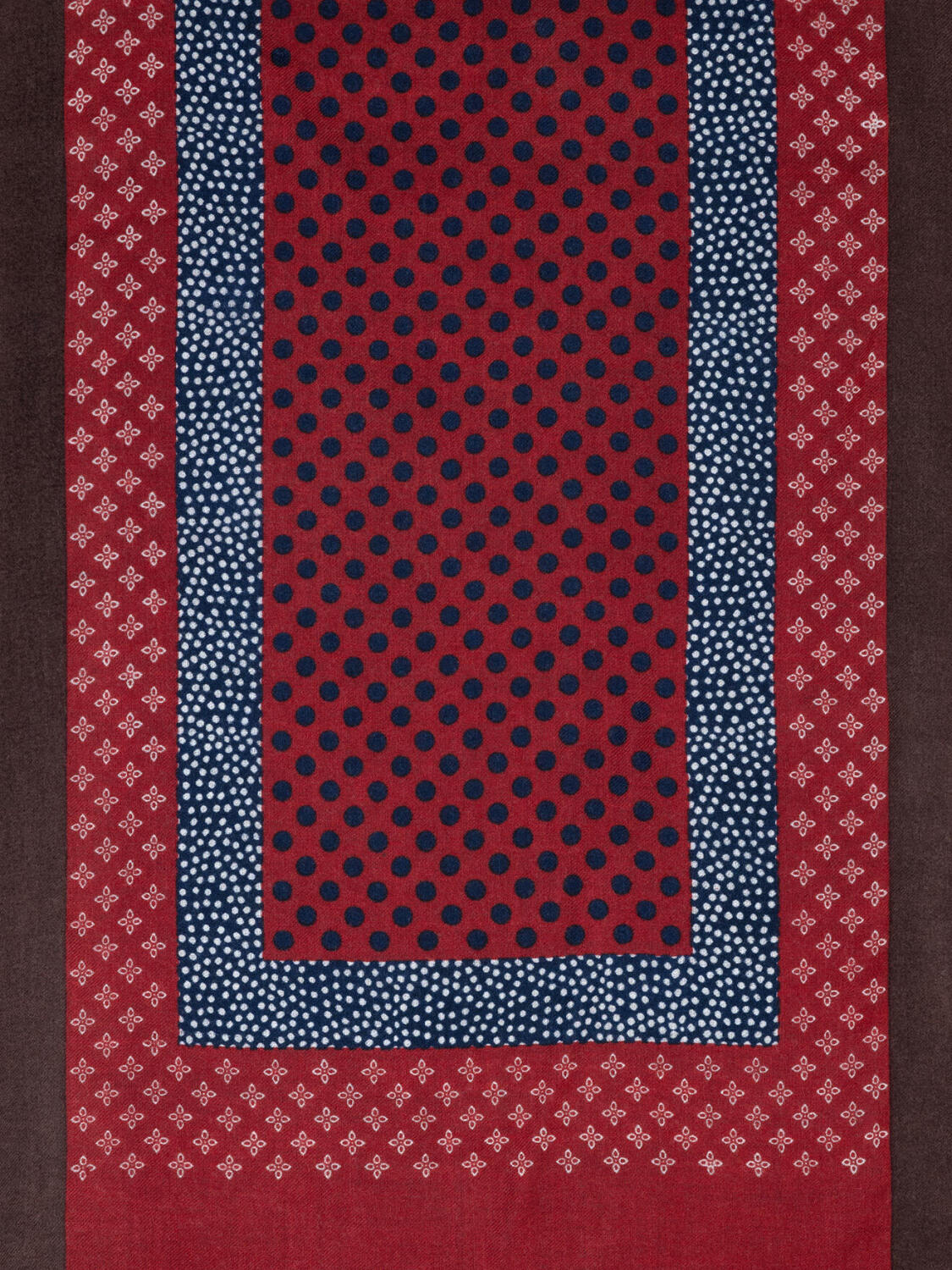 Écharpe Toscane carmin à motifs patchwork