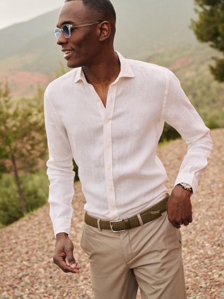 Chemise Olaf en lin sable