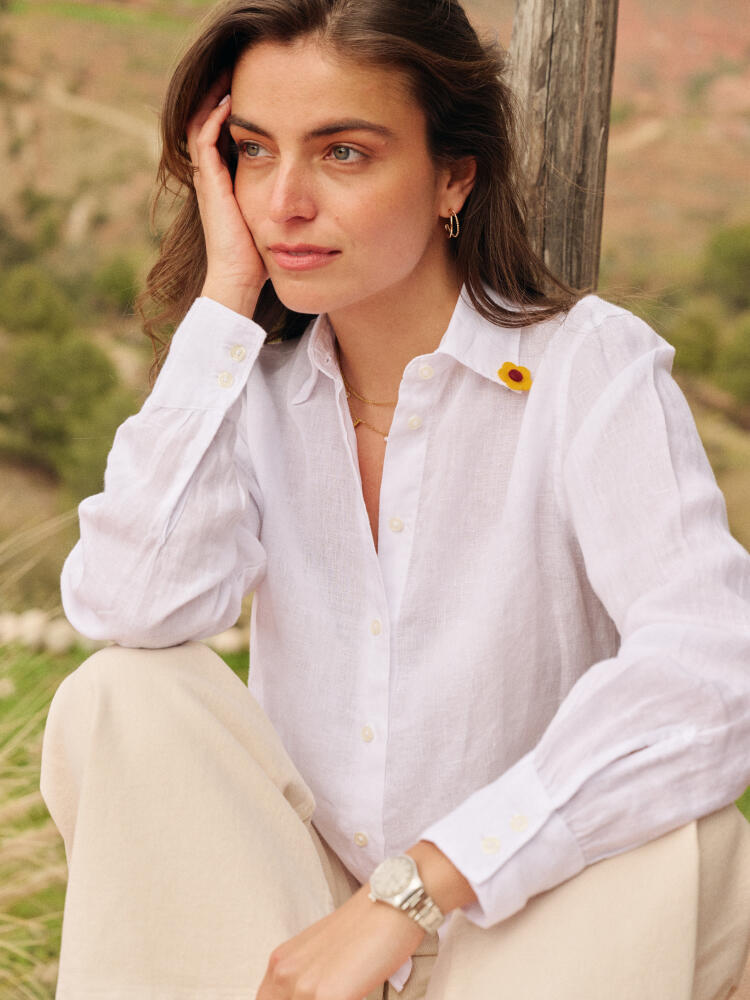 Chemise Justine en lin blanc