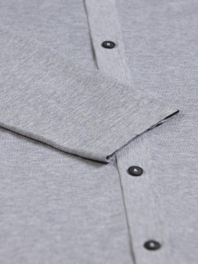 grey cotton cardigan