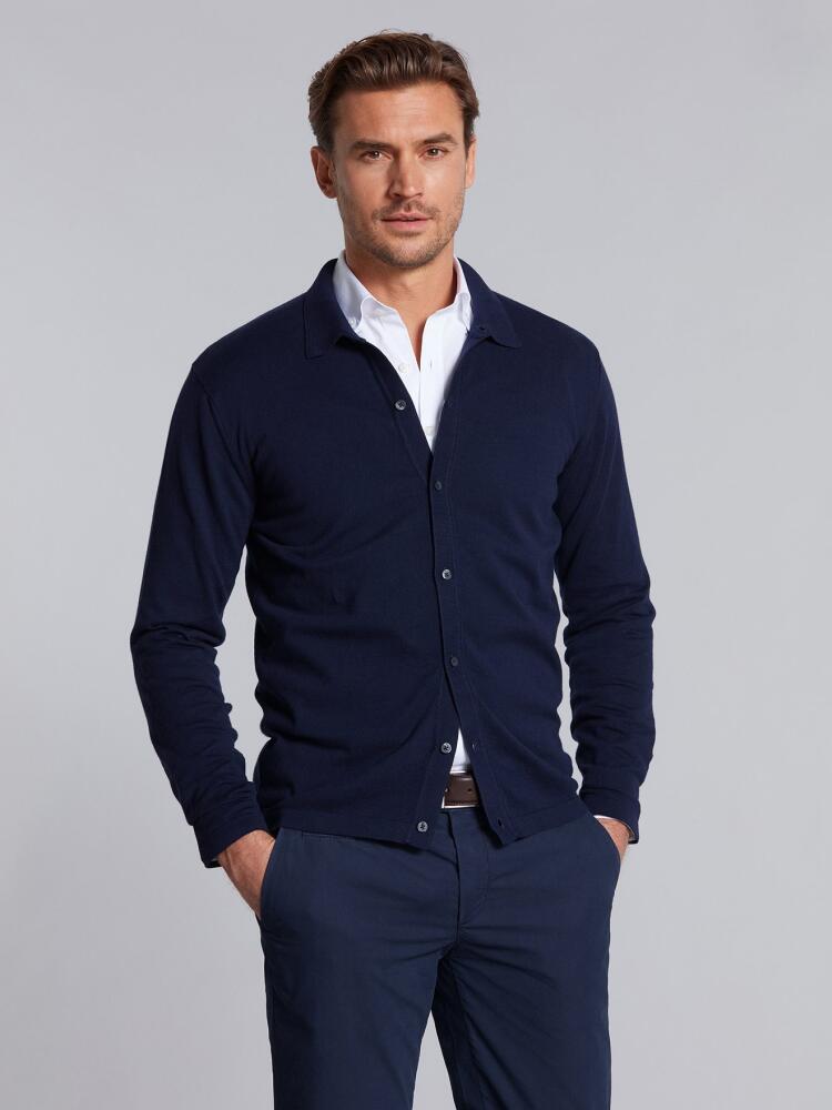 Navy cotton cardigan