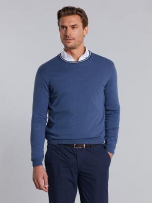 Pull Heritage bleu