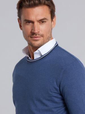Pull Heritage bleu
