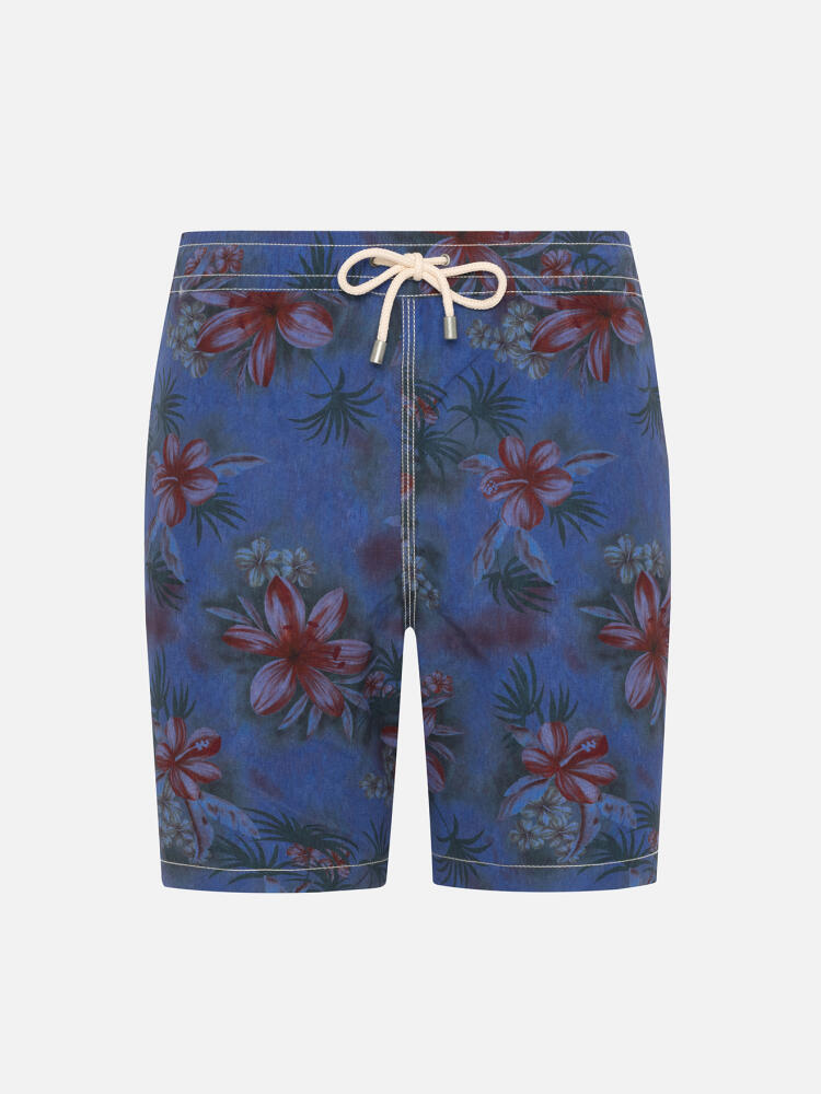 Belize blue floral swimwear