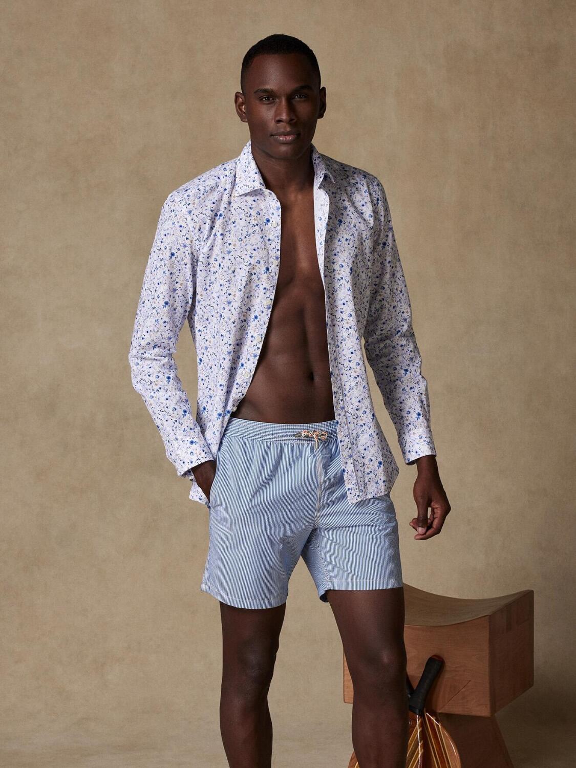 Jim Swimsuit with navy stripes