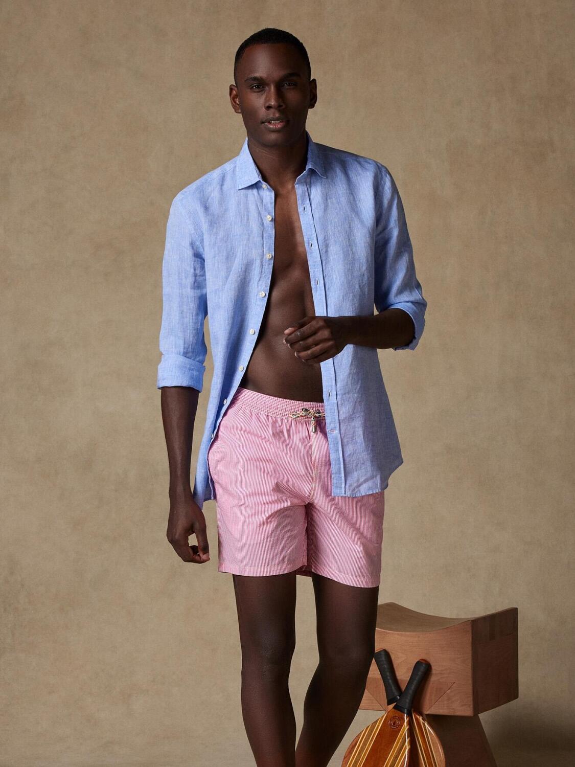 Maillot de bain Jim &agrave; rayures bonbon