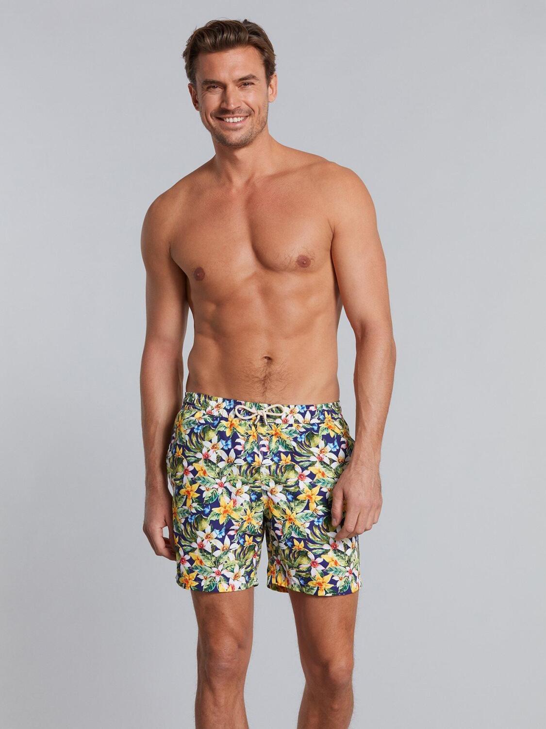 Indigo printed Flowers swimsuit